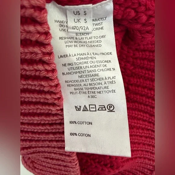 NWT Free People Frankie Cable Knit Sweater Cherry Small - Picture 5 of 5